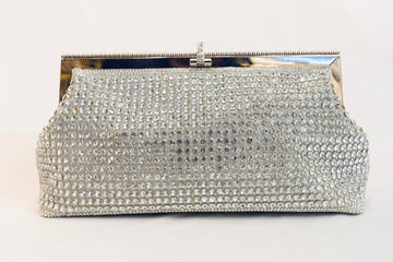 Silver Crystal Clutch