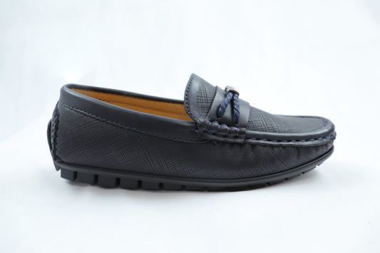 Kids’ Navy Textured Loafer