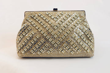 Gold Chevron Clutch