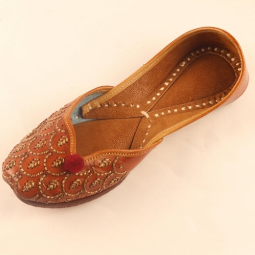 Embroidered Punjabi Khussa for Women (Leather Khussa)