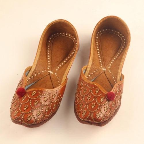 Embroidered Punjabi Khussa for Women (Leather Khussa)