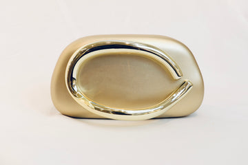 Gold C‑Accent Clutch