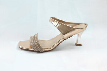 champagne slip‑on heels