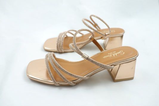 Block Heels Champagne