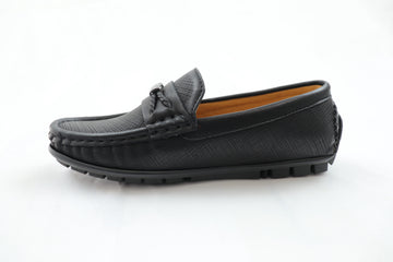 Kids’ Black Textured Loafer
