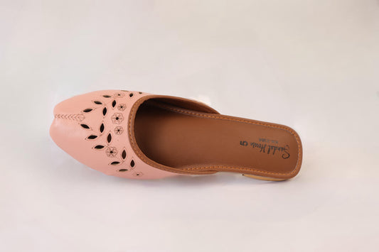 Khussa/Jutti Slider Flats Pink