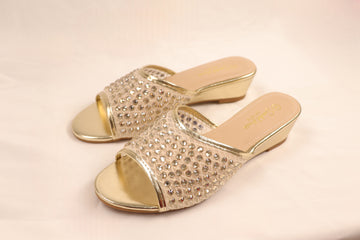 Gold Embellished wedges