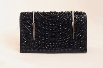Black Cone‑Accent Clutch