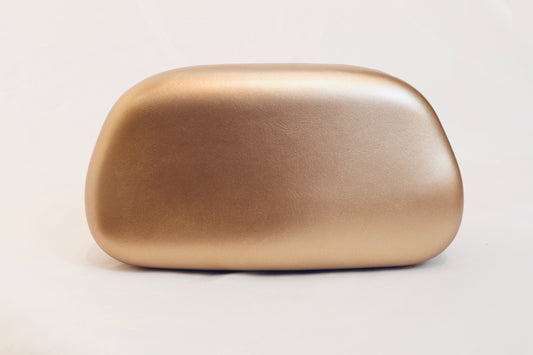 Red & Gold C‑Accent Clutch