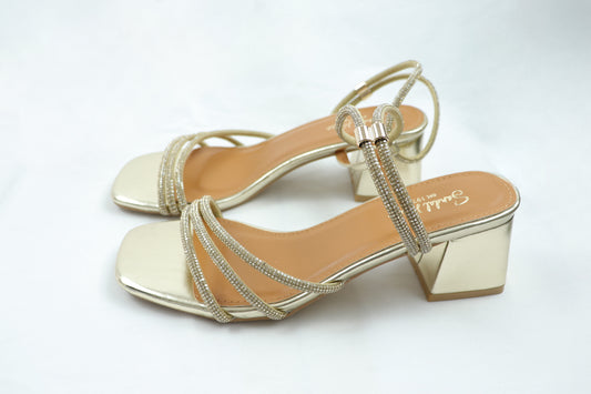 Block Heels Gold