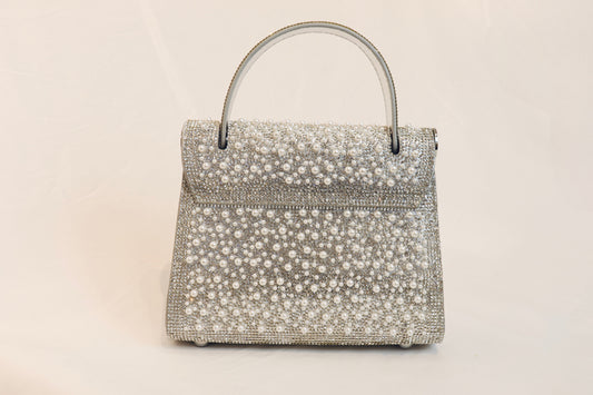 Silver & Pearl H Bag