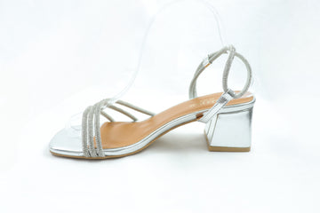 Block Heels Silver