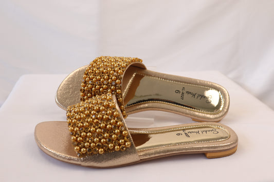 Gold Embellished Flats KL4027