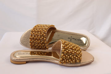 Gold Embellished Flats KL4027