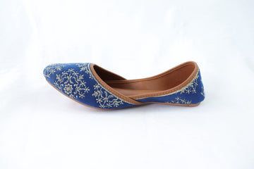 Royal Blue Dahlia Khussa/Jutti