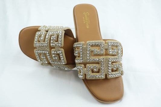 Geometric Gold Crystal Flats