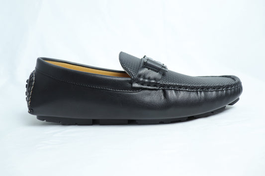 Men’s Black Buckle Loafer