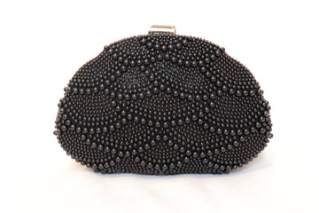 Black Beaded Mermaid Clutch