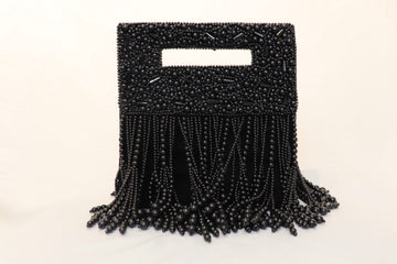 Black Fringe Handbag