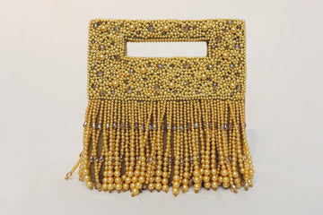 Gold Fringe Handbag