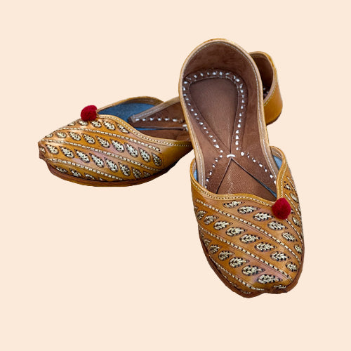 Embroidered Punjabi Khussa for Women (Leather Khussa)